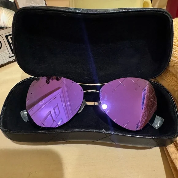 CHANEL
Silvertone Metal And Purple Tinted Sunglasses-4218 - Picture 5 of 10
